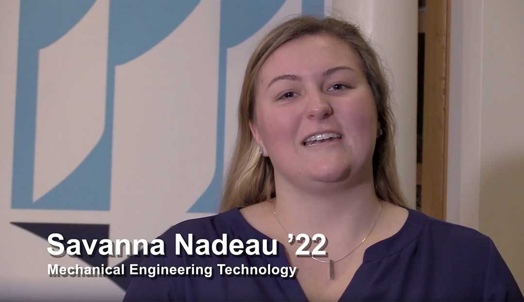 Savanna Nadeau – Pratt & Whitney Scholarship recipient